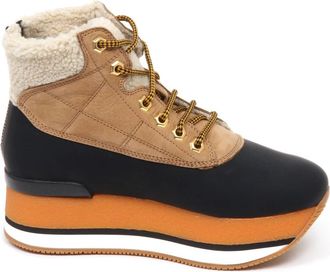 Hogan Eco Fur Boot Shoe Duck Mountain - Dames - Winterlaarzen - Beige - 35 EU - Schoenen