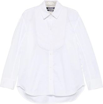 Jacquemus Camisa Oversized Le Palmier - Blouses & Shirts - Mujer - Blanco - 2XS