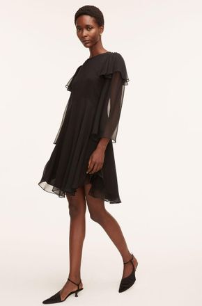 Rebecca Taylor Ruffle Silk Chiffon Dress