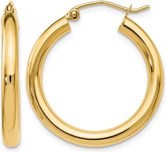 Diamond2Deal 14K Yellow Gold Round Shape Hoop Earrings
