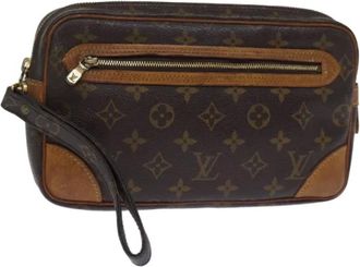 Louis Vuitton Pre-owned Tela clutches - - Pre-owned - Donna - Marrone - ONE SIZE