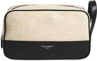 Dolce & Gabbana Atene Dopp Kit in Avorio/Nero at Nordstrom