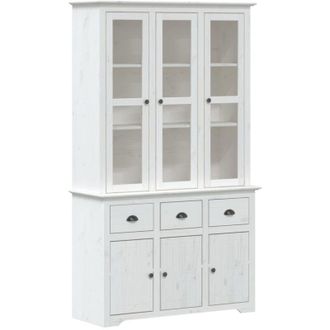 vidaXL Vidaxl - Highborad bodo White 115.5x43x200.5 cm Solid Wood Pine