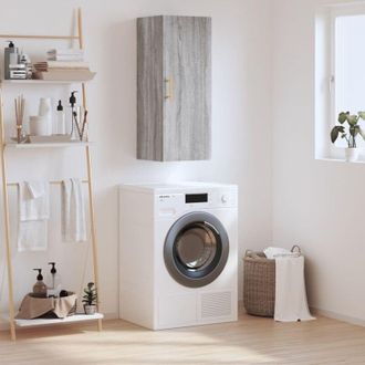 vidaXL Armario De Pared Gris Sonoma 34,5x34x90 Cm Vidaxl