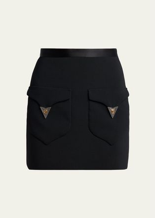 Versace Wool Mini Skirt