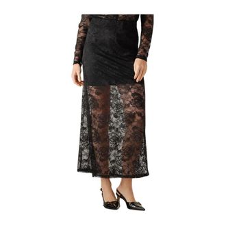 Gestuz Kleedjes, Dames, Zwart, XL, Nylon, Gzleala Rok