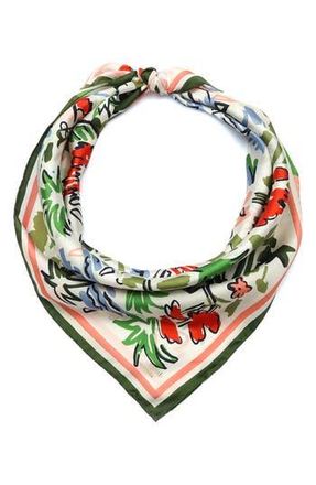 Kate Spade New York coastal scene silk square scarf in Cream at Nordstrom Rack