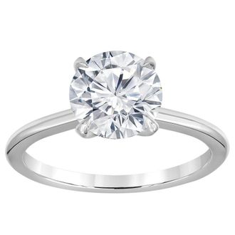 Grown Brilliance 1.50 Carat 14K White Gold Round Cut Lab Grown Diamond Solitaire Ring for Women- Color/Clarity-JSI+
