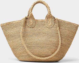 Ibeliv Womens Soma crocheted raffia tote bag