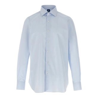 Finamore Heren, Overhemden, Blauw, Maat: 4XL Katoen