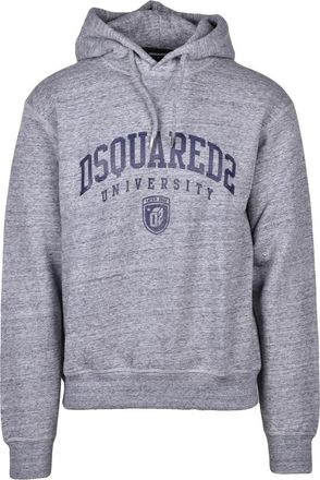 Dsquared2 Heathered Grey Hoodie with Classic Design