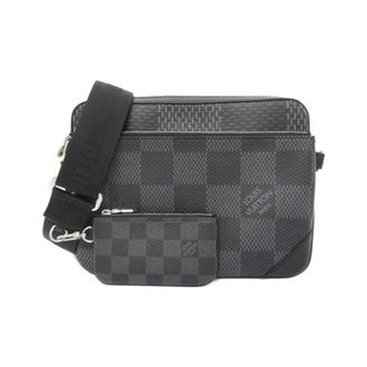 Louis Vuitton Graphite Coated Canvas Pouch Shoulder Bag (Pre-Owned)