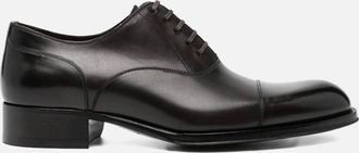 Tom Ford Mens CLAYDON LACE UP SHOE DARK BROWN - Grey - Size: 10