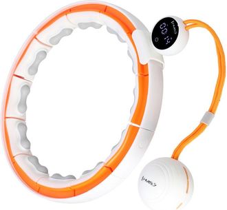 OEM Hhm21 Hula Hoop Tpe Blanco/naranja Magn&eacute;tico Con Peso + Contador Hms