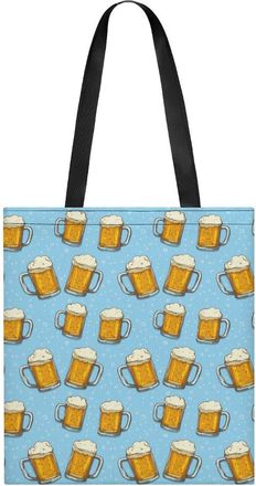Generic Beer Print Tote Bag for Women Men Shoulder Bags Purses Pouch Handbags