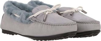Tod's Womens Grey/White Loafer, Size 7.5