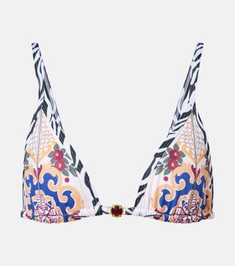 Bananhot Pracy embellished printed bikini top