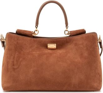 Dolce & Gabbana Brown Sicily Medium Satchel