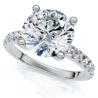 Pompeii3 Pave Diamond Ring Setting Lab Grown