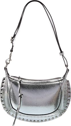 Isabel Marant Oskan Moon Embossed Leather Shoulder Bag