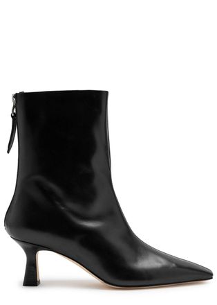 Aeyde Aeyde Elina 55 Leather Ankle Boots - Black - 39 (IT39/ UK6)
