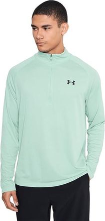 Under Armour Tech Textured 1/2 Zip Mens Sweatshirt Enamel Blue/Black : 2XL, Polyester