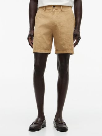 Tommy Hilfiger Mens Regular Fit 7 Seersucker Short - Beige - 29