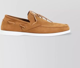 Marni leather loafers with rubber outsole and piping
