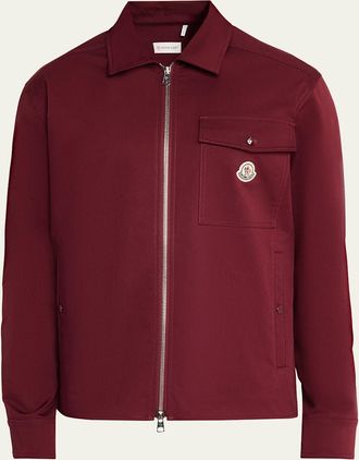 Moncler Mens Cotton-Blend Gabardine Shirt Jacket
