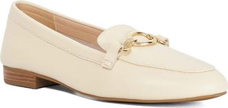 Dune London Womens Ladies Gladia - Leather Almond Toe Loafers - Beige - Size UK 8
