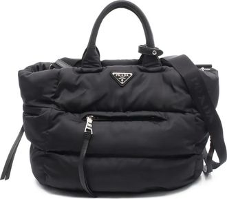Prada Borsa tote imbottita - Nero