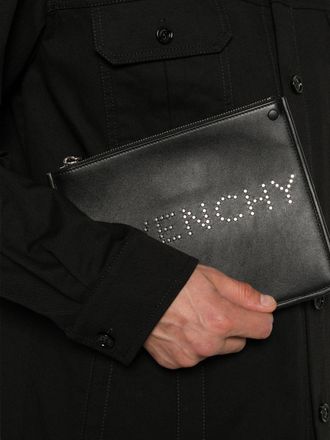 Givenchy Stud-Embellished Leather Wallet - Black