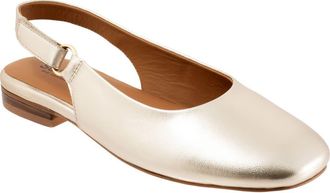 Softwalk Katy Slingback Flat in Champagne at Nordstrom, Size 10.5