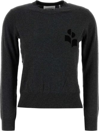 Isabel Marant Lanta Sweater - Dames - Ronde hals truien - Grijs - XS - Katoen - Truien & Vesten
