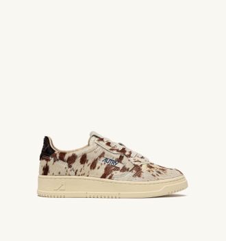 Autry SNEAKERS MEDALIST LOW EFFETTO CAVALLINO DRIP E MARRONE