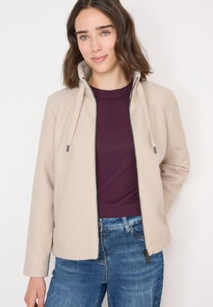 Cecil Kurzjacke CECIL, Damen, Gr. XXL (46), teddy vanillewei&szlig;, Web, Obermaterial: 100% Polyester. Futter: 100% Polyester, unifarben, l&auml;ssig geschnitten h&uuml;ft