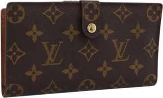Louis Vuitton Pre-owned Monogram Long Wallet - Dames - Vintage Accessoires - Bruin - ONE Size - Vintage