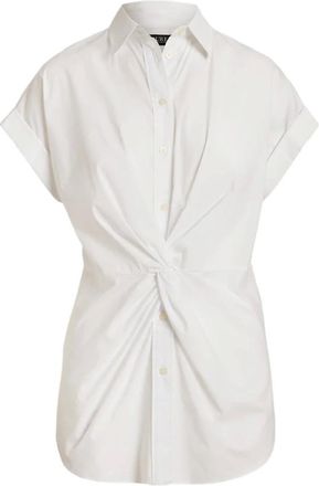 Ralph Lauren Camicia a maniche lunghe in tessuto setoso elasticizzato - - Blouses & Shirts - Donna - Bianco - L