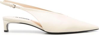 Jil Sander Leren pumps - Beige