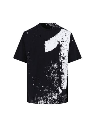 Maison Margiela Black 10 Printed Cotton T-Shirt