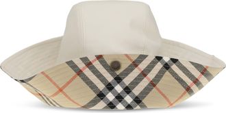 Burberry Womens Bucket Hat Check Tundra Cotton