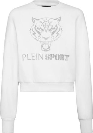 Plein Sport Dames, Sweatshirts & Hoodies, Wit, Maat: XS Katoen