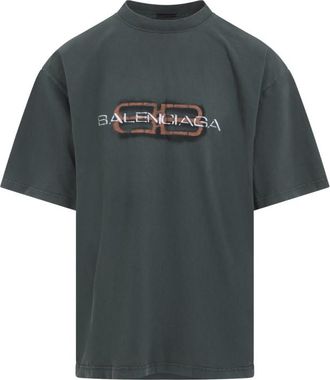 Balenciaga Dark Grey Cotton T-shirt