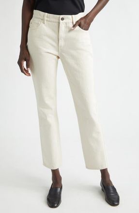 Lafayette 148 New York Chrystie Barrel Leg Chinos in Cement at Nordstrom, Size 16