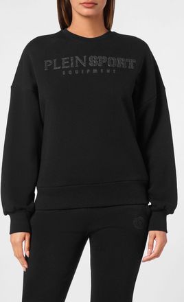 Plein Sport Felpa girocollo relaxed fit in jersey con spalle cadute