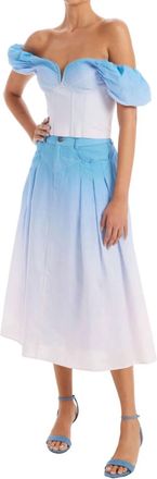 Allison Greta Midi Skirt In Dusk Ombre