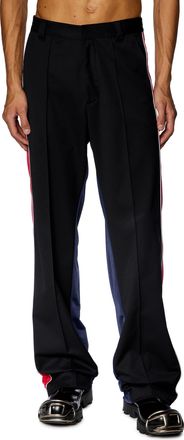 Diesel Hybrid pants in cool wool and tech jersey - Pants - Man - Black