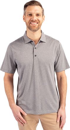 Cutter & Buck Forge Eco Heather Stripe Stretch Recycled Mens Polo