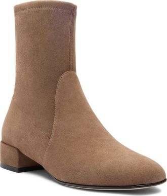 Stuart Weitzman Bacari Leather Bootie in Weatheredtaupe at Nordstrom, Size 5.5