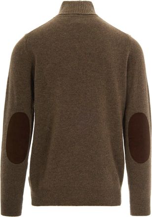 Barbour Mens Wool Jumper Dark Stone Jumpers Sweater